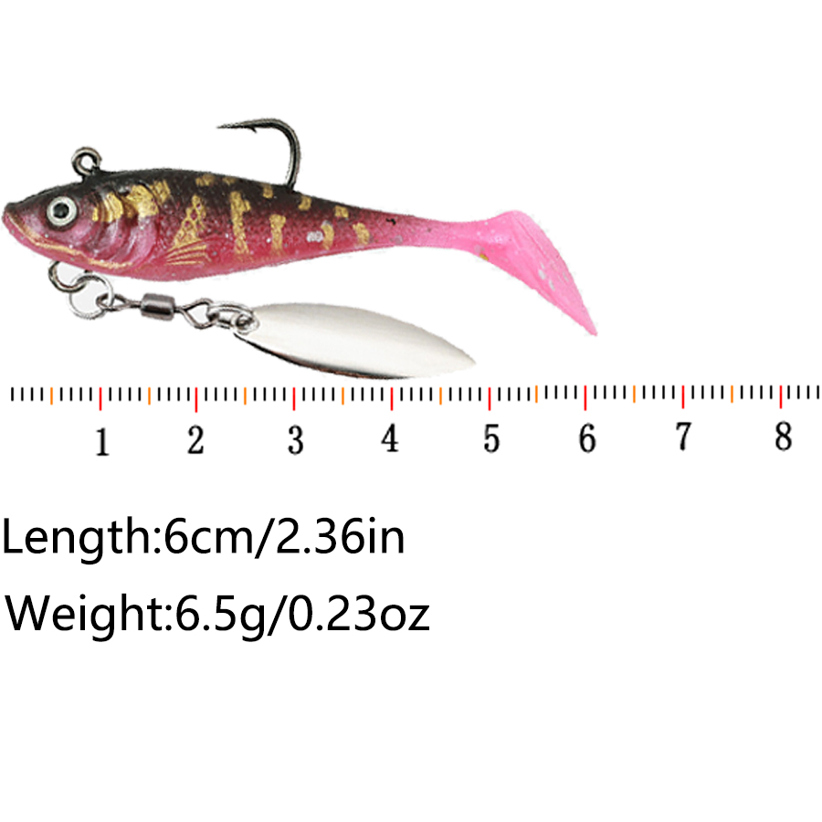Lot de 5 leurres souples artif - Fishing Lure Blade Bait avis et prix