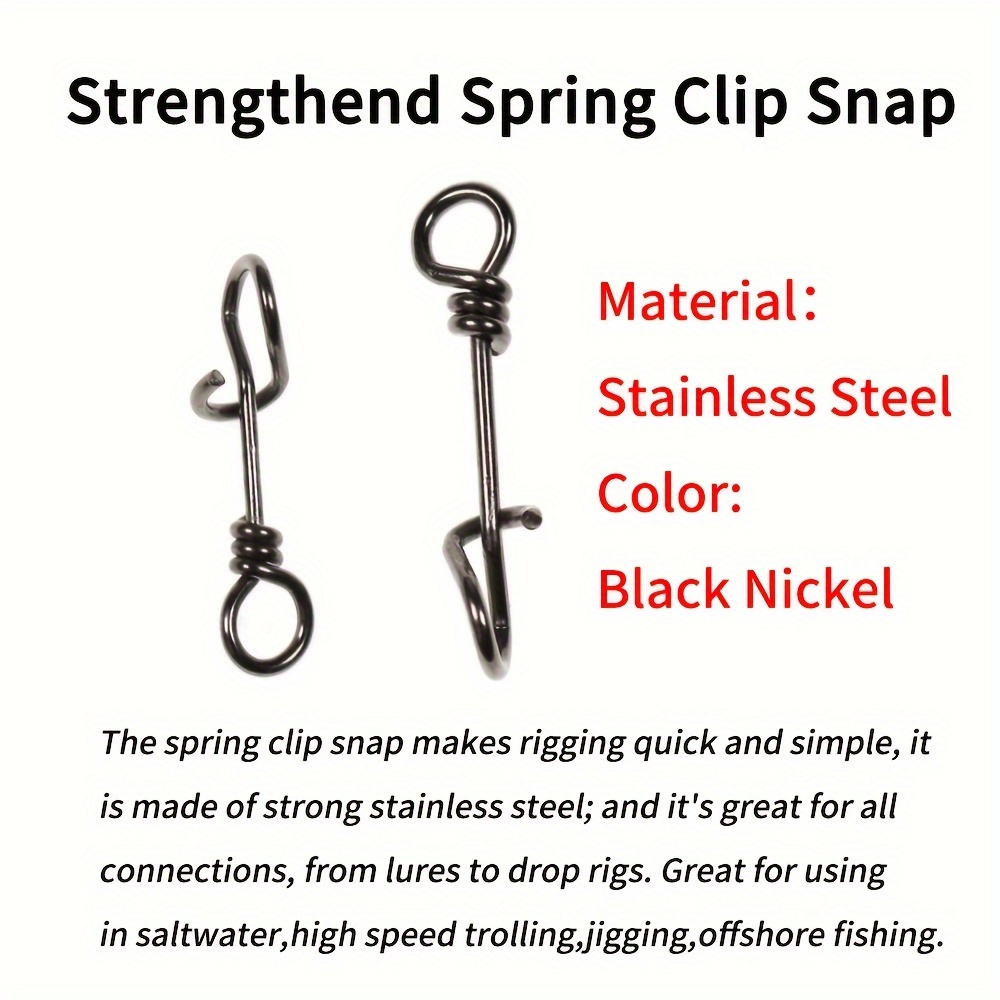 50 pièces de clips à ressort d - Fishing Lure Accessories avis et prix