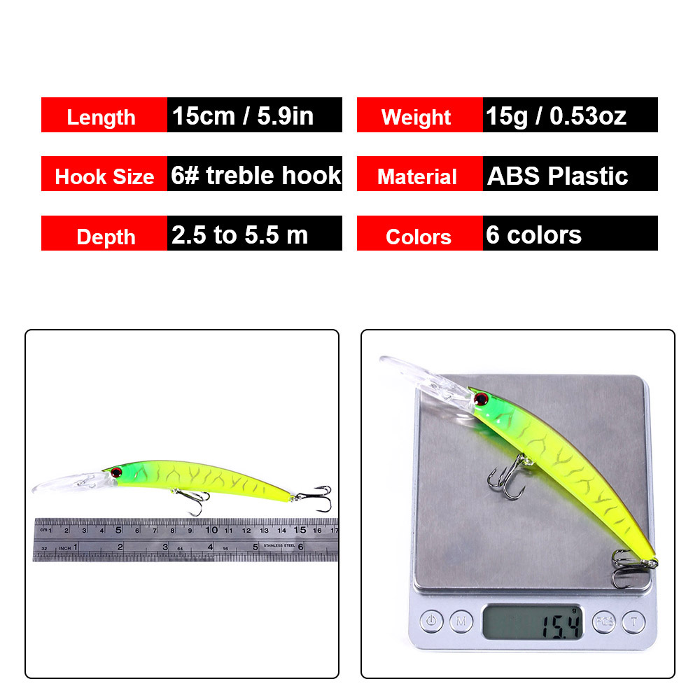 1 pièces 15 cm 15g plongée pro - Fishing Lure Swimbait avis et prix