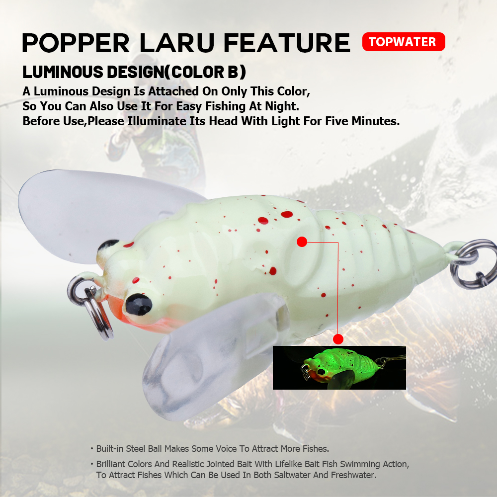 Agoie-Leurre Popper avec Ailes - Fishing Lure Popper avis et prix
