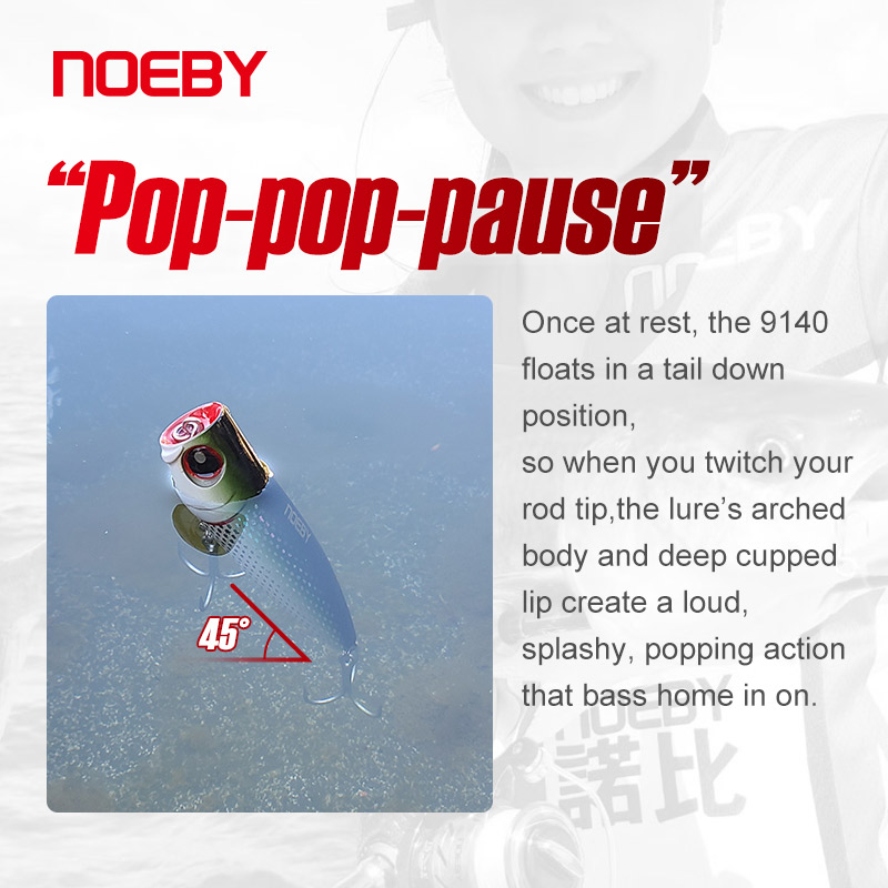 Noeby 105mm 24g Topwater Poppe - Fishing Lure Popper avis et prix